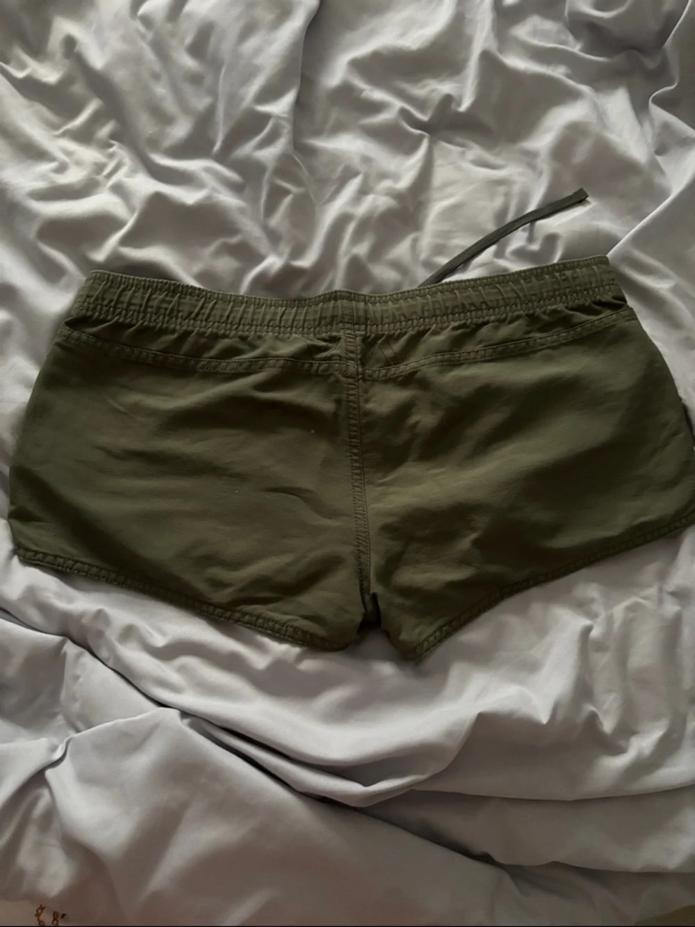 RVCA Olive Green Athletic Drawstring Shorts - Picture 2 of 2